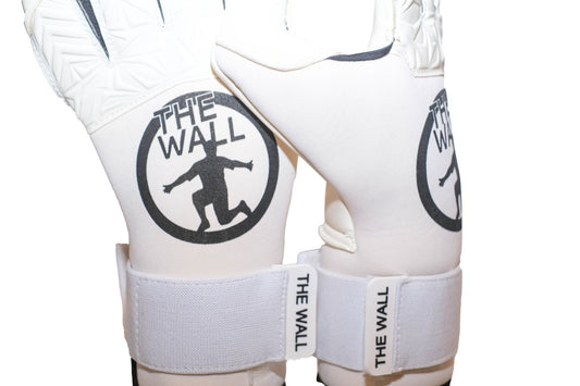 Gants de football de gardien de but blancs