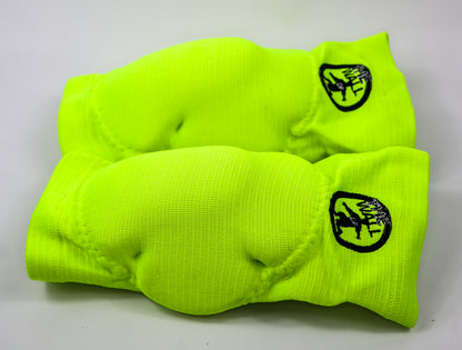 ginocchiere a conchiglia verde fluo futsal